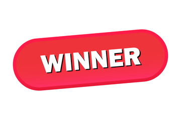 winner web banner. winner sticker, button or label. Vector