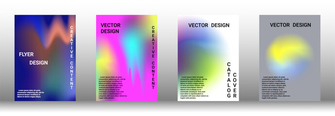 Artistic covers design. Creative fluid colors backgrounds. Set of abstract covers