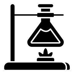      Trendy vector design of chemical flask denoting concept of experiment
