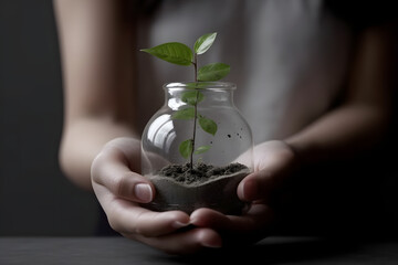 Nature in a Jar, made with an generative AI