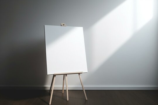 A blank white board or canvas for creating artwork , presentations or signs. Generative AI