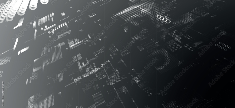 Poster abstract digital background. data flow information. concept of digital communication. big data visua