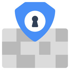 Premium download icon of secure wall