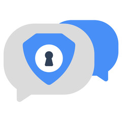 Conceptual flat design icon of encrypted message