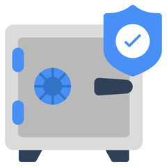 An editable design icon of secure bank locker