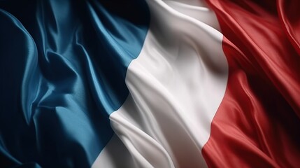 A stunning French flag flowing, 14th of July, patriotic, AI generated