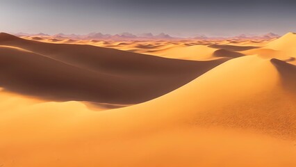Fototapeta na wymiar A desert with sand dunes.