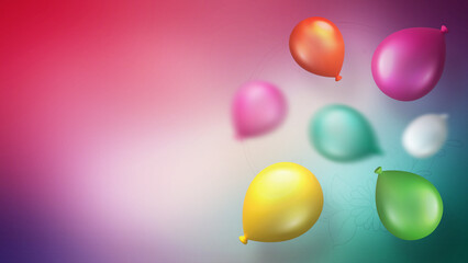 Colorful balloons on a colorful background