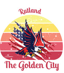 us cities t-shirt designs vector