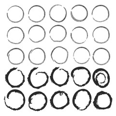 Abstract black circle frame set bundle collection
