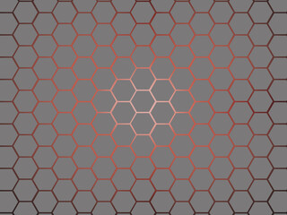 Hexagon light red PNG