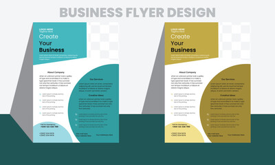 Modern Corporate Creative Colorful Business Flyer Template Design.