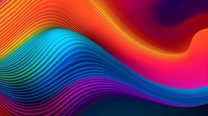Fluid flow background. Fluid wave pattern. Summer poster. Colorful gradient. Abstract cover. Liquid wave. Vibrant color. 3d render Generative AI