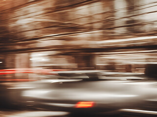 Fototapeta na wymiar Blurred car street. AI generated illustration