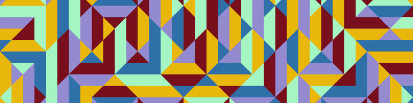 Color Rhombus tile tessellation pattern illustration