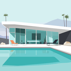Mid Century Modern Pool