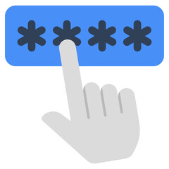 Fototapeta premium Modern design icon of password 