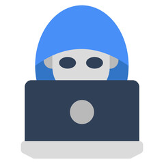 Mysterious person icon, hacker editable vector 