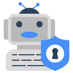 Modern design icon of robot security 