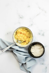 French pastry, croissant. Croissant series with preparation and final shoot