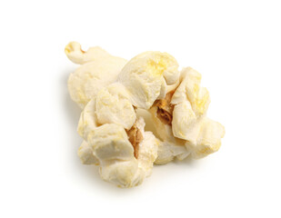 Crispy popcorn on white background