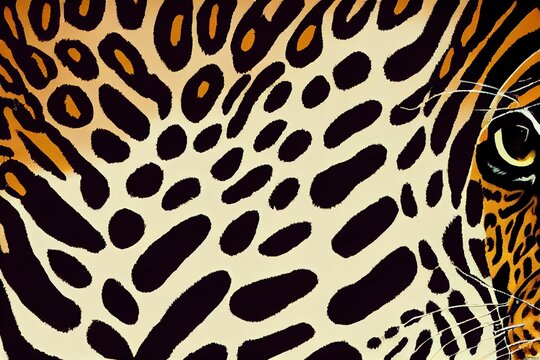 leopard and zebra skin background. Generative AI