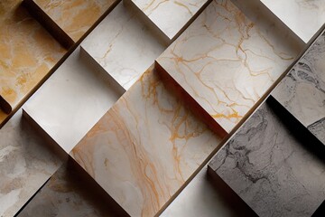 Natural marble stone texture and surface background for interior and exterior. Generative AI