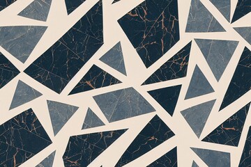 Natural Stone Tiles, Geometric Pattern Tiles Design for Parking and Floor. Generative AI