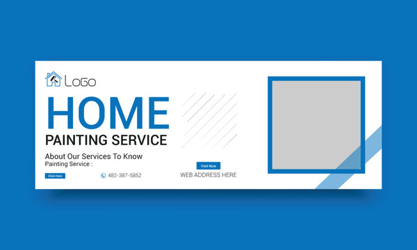 Home painting and repair service Facebook cover template