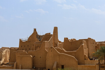 Al Diriyah old capital . Riyadh Saudi Arabia - Diriyah ruins - Saudi culture. National day - obrazy, fototapety, plakaty