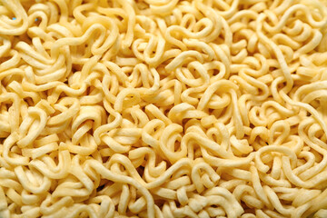 Raw instant noodles as background