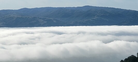 fog over the mountains