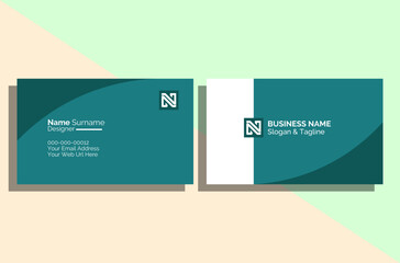 Double-sided creative business card template. creative business card template.