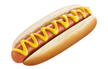 Delicious hot dog cut out