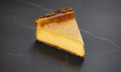 Une part de flan vanille 