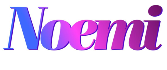 Noemi - pink and blue color - female name - ideal for websites, emails, presentations, greetings, banners, cards, books, t-shirt, sweatshirt, prints

