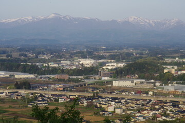 Landscape photo of Japanese suburbs at dawn