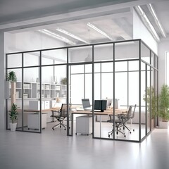 modern office interior. generative ai