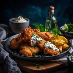 A gorgeous plate of fish and chips