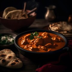 A Spicy and Aromatic Plate of Chicken Tikka Masala