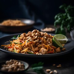 Pad Thai with Chicken and Peanuts