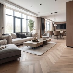 modern living room. generative ai