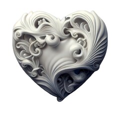 Generative AI abstract render of a heart symbol