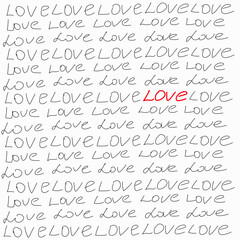 the word cloud love love love, lettering, love, red, color, letters, lettering, words, feelings