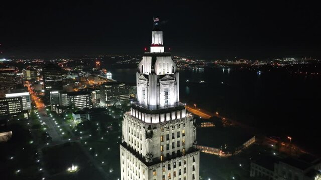Baton Rouge city at night