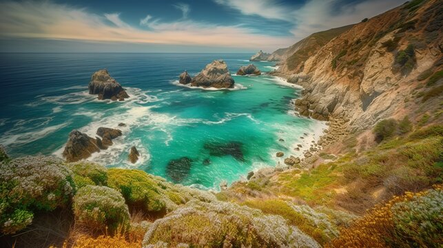 Dramatic Cliffs and Turquoise Waters: Embracing the Coastal Majesty of Big Sur