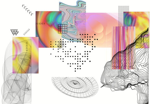 Modern Gothic Design Elements Illustration Set