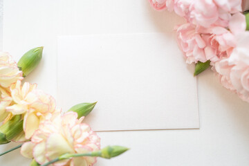 カーネーション　母の日ボタニカルフレーム