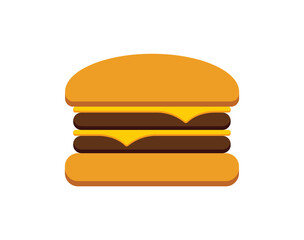 simple double cheeseburger icon