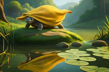 frog in the pond 